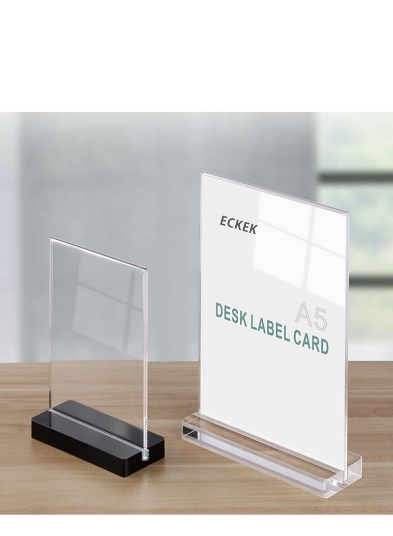 Eckek  2 Pack Acrylic Sign Holder Menu Displays Double Sided Sign Stand A4/A5/A6 - Image 2