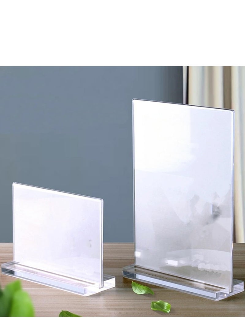 Eckek  2 Pack Acrylic Sign Holder Menu Displays Double Sided Sign Stand A4/A5/A6 - Image 5