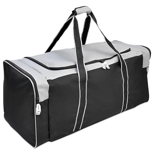 Jetstream Heavy Duty Hockey Bag | Multi Pocket Travel Duffel Bag | Large Sports Gym Equipment with Water Repellency | Foldable Luggage Bag with Padded Handles For Camping (36 Inch, Grey) - Image 1