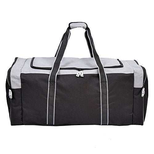 Jetstream Heavy Duty Hockey Bag | Multi Pocket Travel Duffel Bag | Large Sports Gym Equipment with Water Repellency | Foldable Luggage Bag with Padded Handles For Camping (36 Inch, Grey) - Image 4
