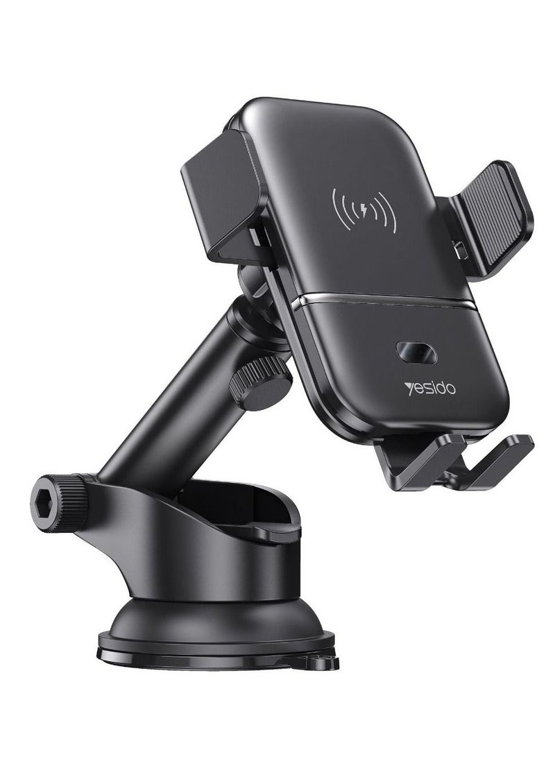 يسيدو YESIDO C121 LONG ARM ONE-TOUCH BUTTON HOLDER & WIRELESS CHARGER - Image 1