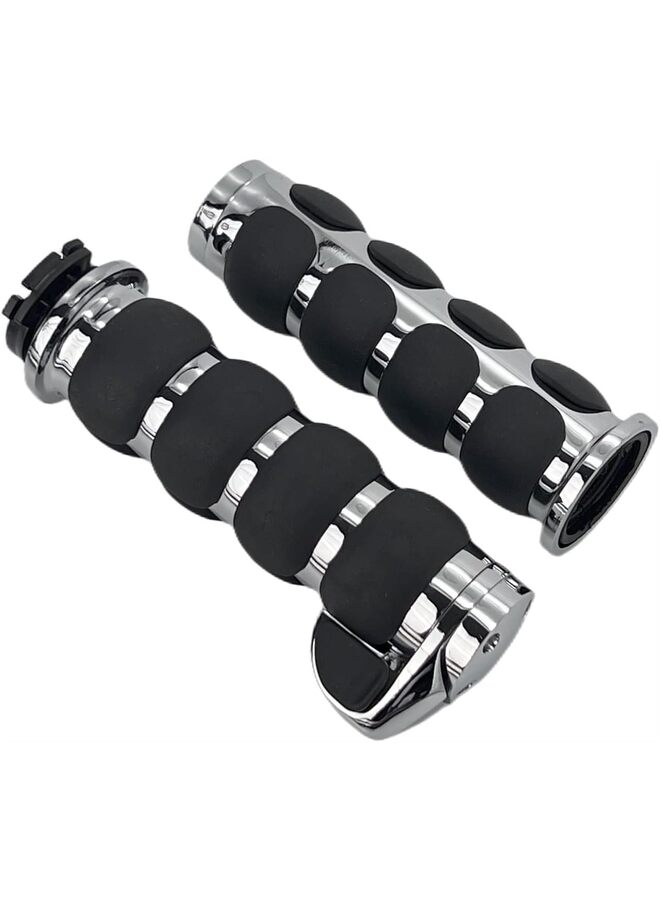 Generic Motorcycle Hand Grips 1 Inch 25MM Handlebar Grip Throttle Non-Slip Universal Compatible with Harley Davidson Dyna Sportster 883 Road King Electra Glide Street Glide  - Image 1