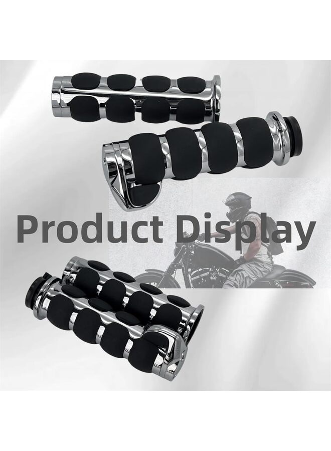 Generic Motorcycle Hand Grips 1 Inch 25MM Handlebar Grip Throttle Non-Slip Universal Compatible with Harley Davidson Dyna Sportster 883 Road King Electra Glide Street Glide  - Image 3
