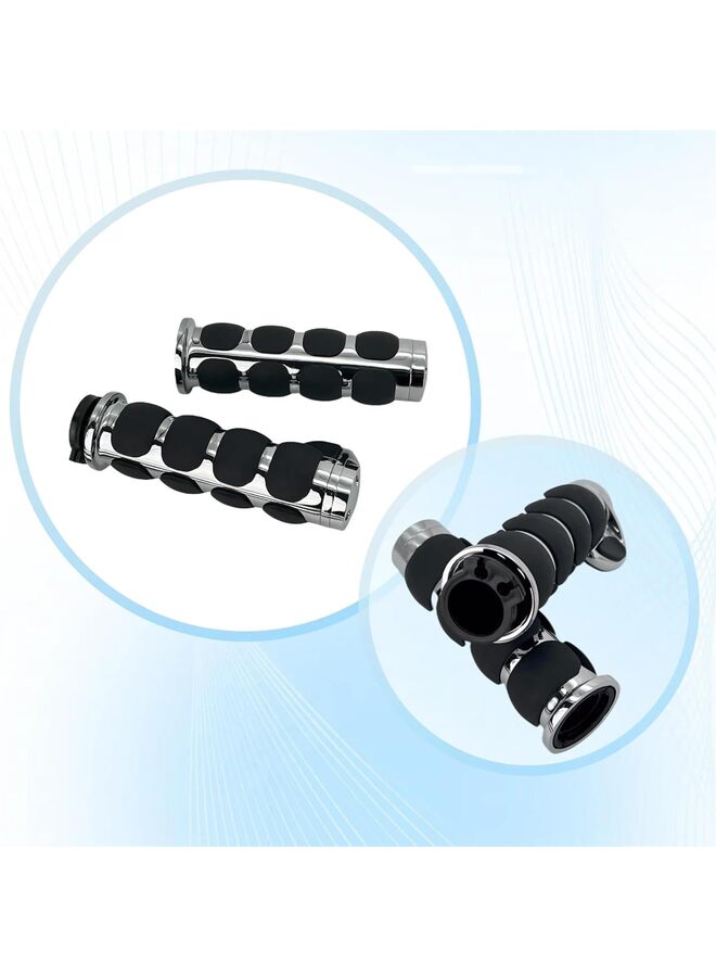 Generic Motorcycle Hand Grips 1 Inch 25MM Handlebar Grip Throttle Non-Slip Universal Compatible with Harley Davidson Dyna Sportster 883 Road King Electra Glide Street Glide  - Image 2