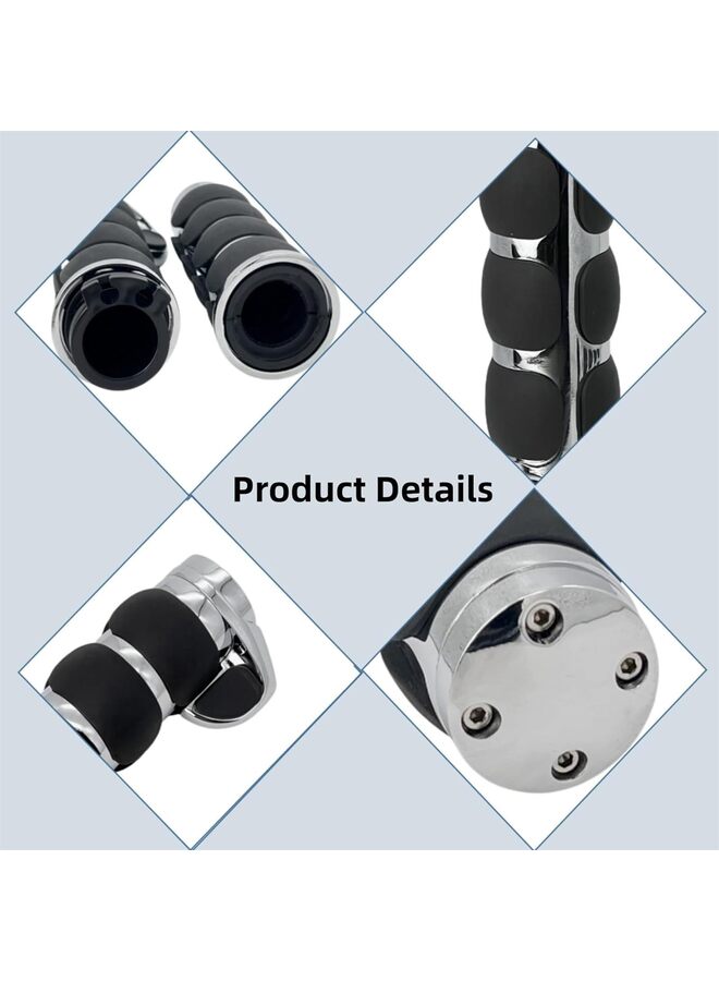 Generic Motorcycle Hand Grips 1 Inch 25MM Handlebar Grip Throttle Non-Slip Universal Compatible with Harley Davidson Dyna Sportster 883 Road King Electra Glide Street Glide  - Image 4
