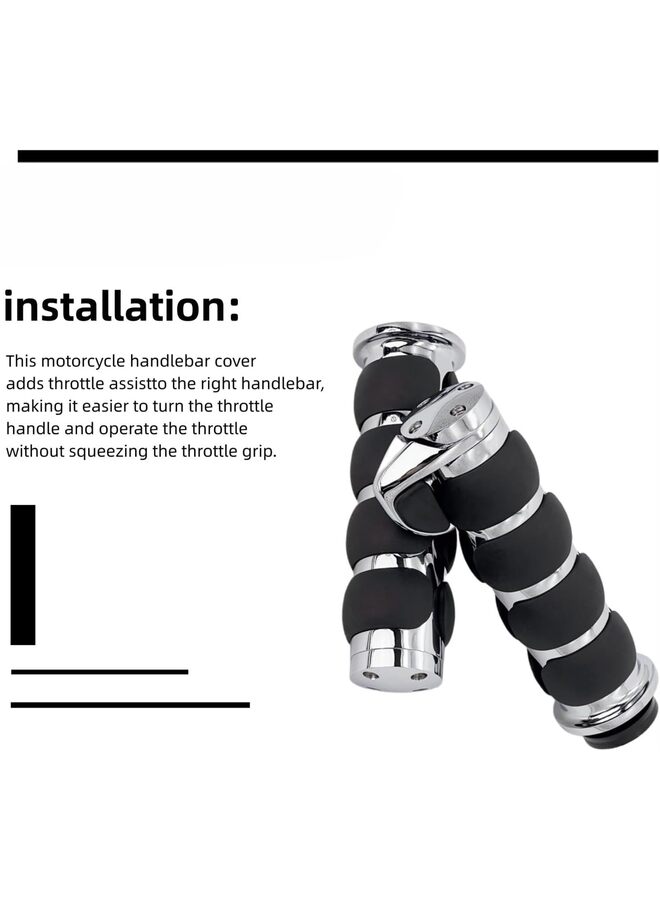 Generic Motorcycle Hand Grips 1 Inch 25MM Handlebar Grip Throttle Non-Slip Universal Compatible with Harley Davidson Dyna Sportster 883 Road King Electra Glide Street Glide  - Image 5