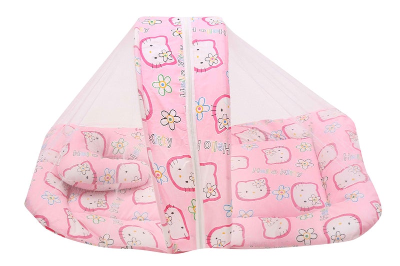 Fareto Infant Bond Baby Super Soft Mesh Mattress with Net (0-6 Months, Pink)- Size L-32Inchs, B-19Inchs - Image 2