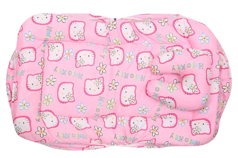 Fareto Infant Bond Baby Super Soft Mesh Mattress with Net (0-6 Months, Pink)- Size L-32Inchs, B-19Inchs - Image 3