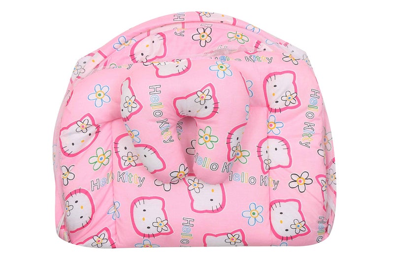 Fareto Infant Bond Baby Super Soft Mesh Mattress with Net (0-6 Months, Pink)- Size L-32Inchs, B-19Inchs - Image 4