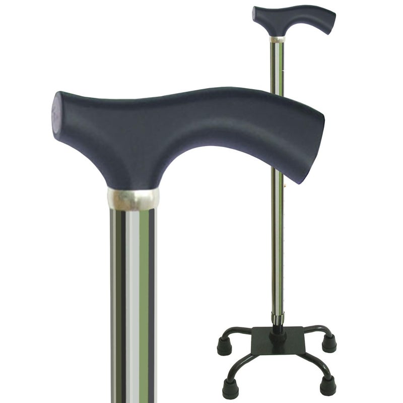 Switch Sticks Switch Sticks Adjustable Quad Walking Stick Cane with Comfortable Wood Handle Huntington