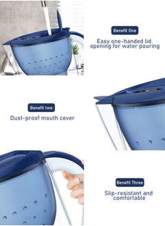 Perfii Premium 2.5L Water Jug Purifier, Kitchen Water Filter Jug for Pure, Refreshing Drinking Family Dining Water Pitcher  - Image 3
