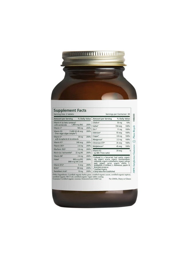 Pure Synergy Multi•Vita•Min; 60 Tablets; Made With Organic Ingredients; Nongmo; Daily Multivitamin Made With Organic Vegetables And Fruits - Image 3