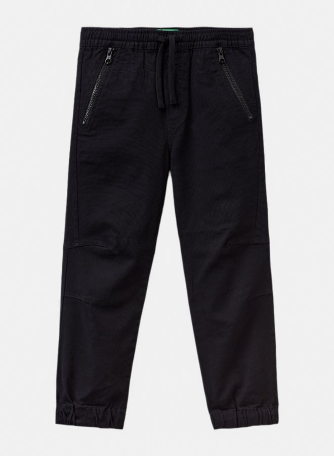 Benetton Boys Joggers In Stretch Cotton - Image 1