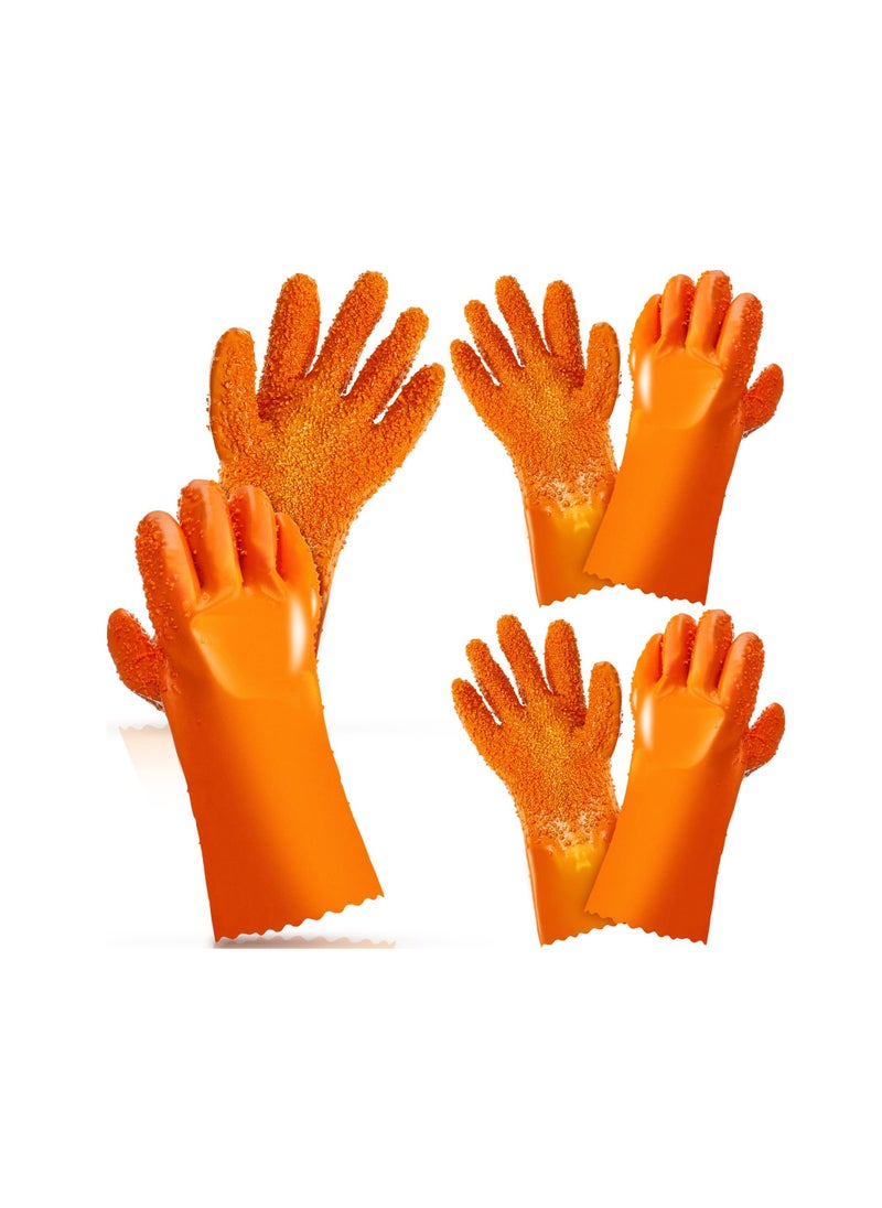 SYOSI SYOSI, 3 Pairs Sewer Non Slip Gloves, PVC Sewer Gloves Reusable Abrasion Resistant, Drain Cleaning Waterproof Safety Work Gloves for Men Women Plumber Tools  - Image 1