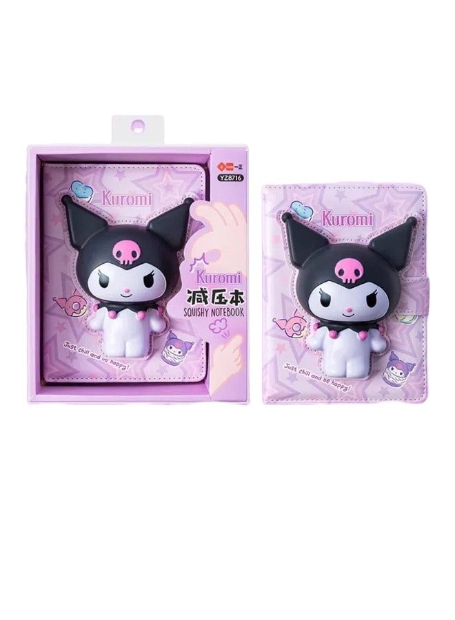 general Kuromi 3D three-dimensional decompression hand account girl cute notebook girl high-value cartoon color page hand account - Image 1