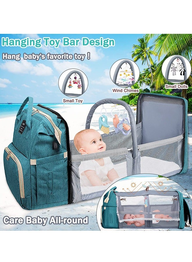 ميكسد حفاضات حقيبة ، حقيبة الطفل ، كيس حفاضات ، مع تغيير الملابس الوقوف لعبة بار - Image 3