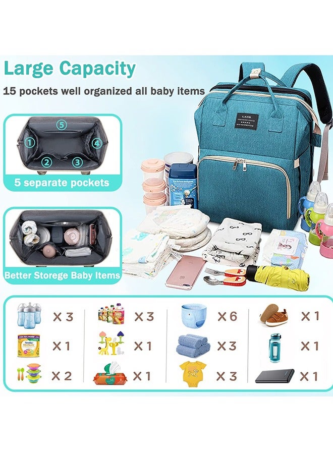 ميكسد حفاضات حقيبة ، حقيبة الطفل ، كيس حفاضات ، مع تغيير الملابس الوقوف لعبة بار - Image 4