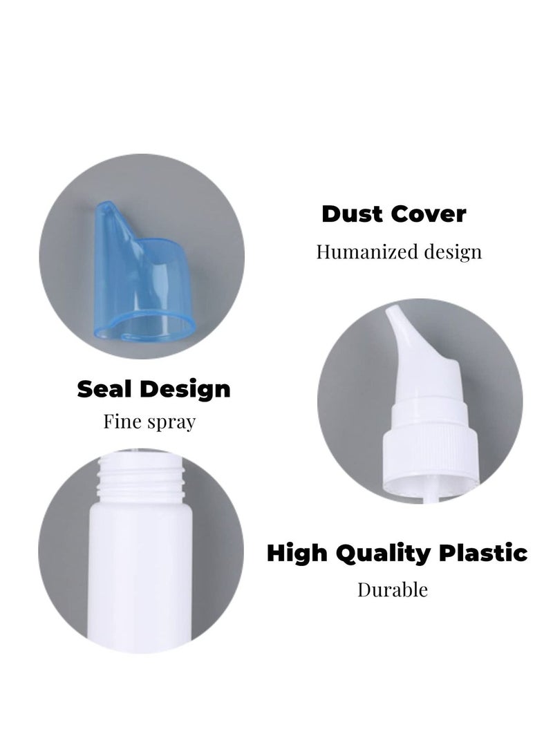 Excefore 2 Pcs 70ML Empty Rhinitis Spray Bottle Plastic Nasal Fine Mist Spray Bottle Household Allergy Relief Refillable Nasal Spray Bottle Pump Sprayer with Cap for Infant Adult - Image 3