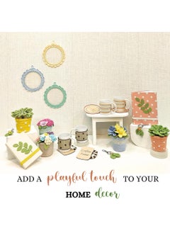 Happy Threads Happy Threads|Handmade Crocheted Flower Pot,Eco-Friendly & Elegant Floral Arrangements,Best Decorative & Gifting Items for Home and Office -Blue & Yellow Tulips  - Image 5
