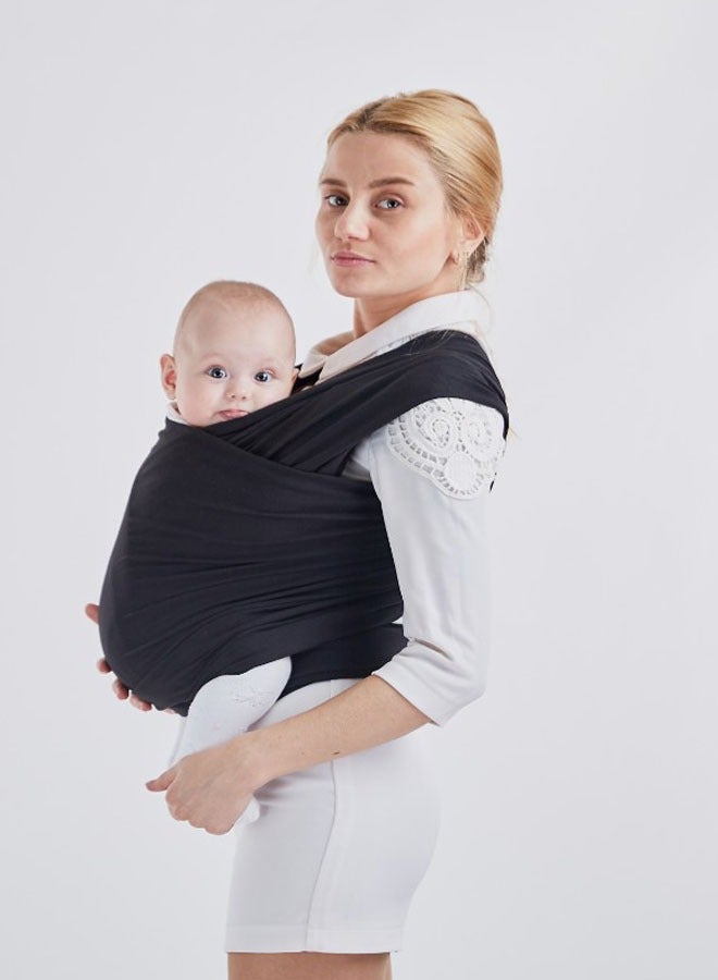 شيلة أطفال النقل ذات غطاء، تستخدم كبطانية للتمريض للأطفال حديثي الولادة والرضع. لونها رمادي. - Image 1