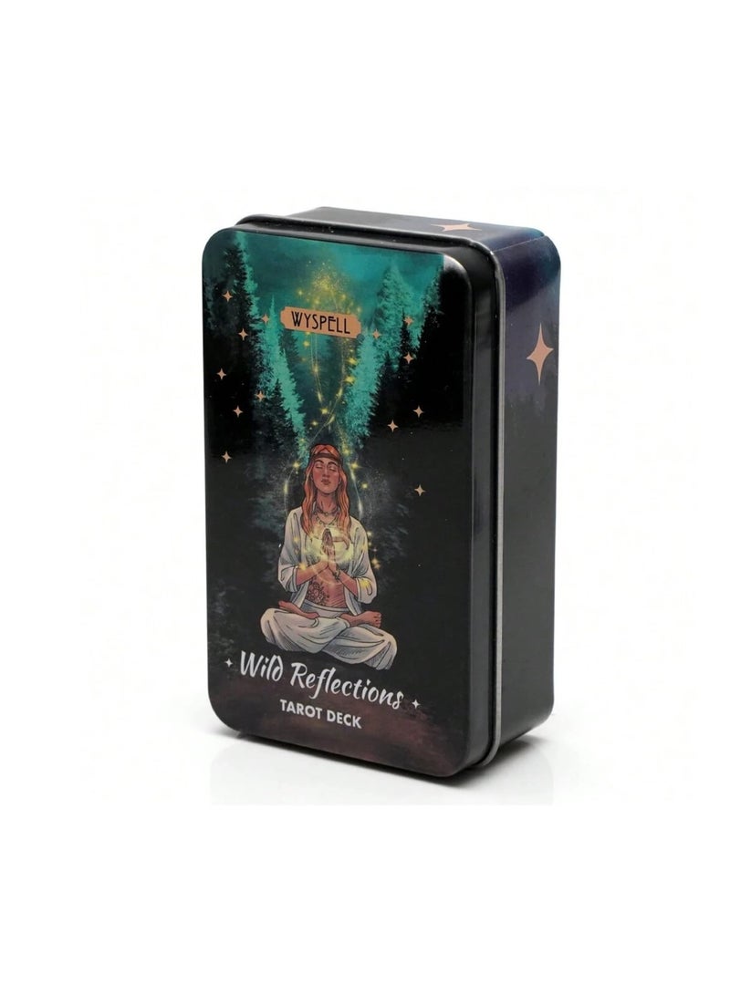 NIBEMINENT Wild Reflections Tarot Deck Set with Storage Tin, Mystical Forest Design, Multicolor Paper Cards, Ages 14+ - Image 1