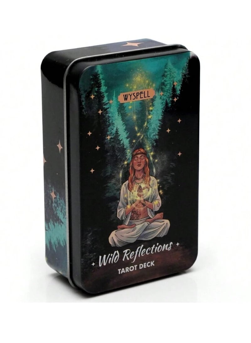 NIBEMINENT Wild Reflections Tarot Deck Set with Storage Tin, Mystical Forest Design, Multicolor Paper Cards, Ages 14+ - Image 4