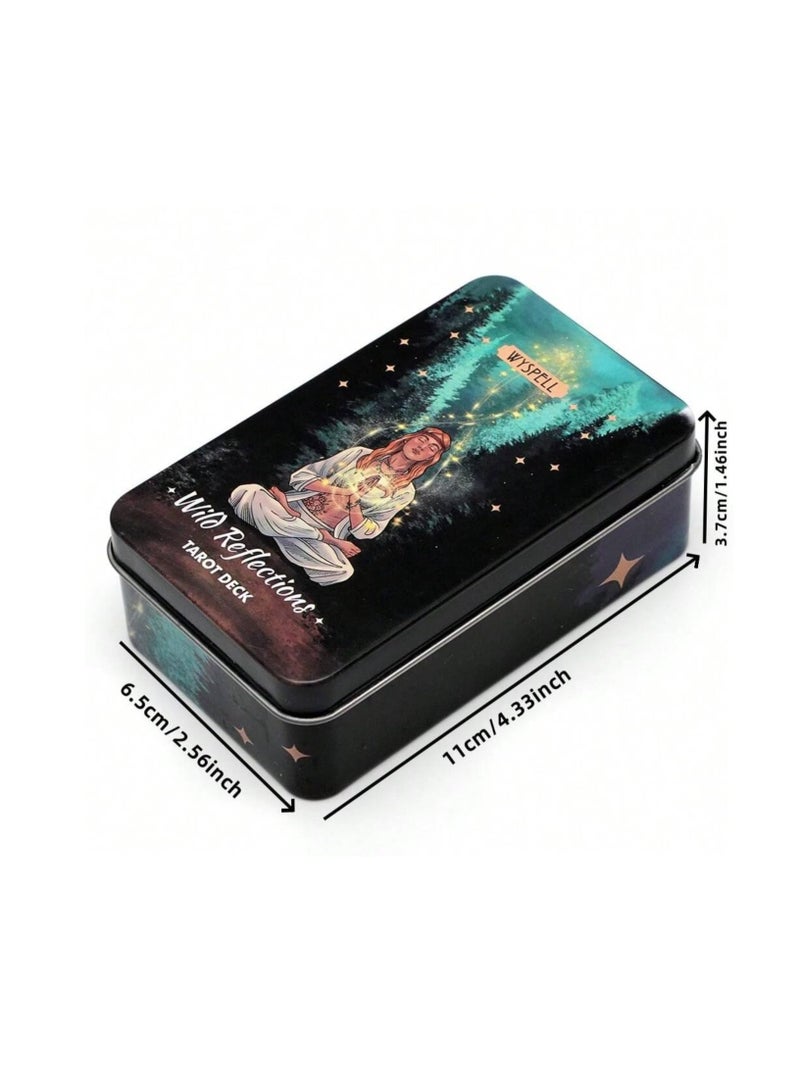 NIBEMINENT Wild Reflections Tarot Deck Set with Storage Tin, Mystical Forest Design, Multicolor Paper Cards, Ages 14+ - Image 3