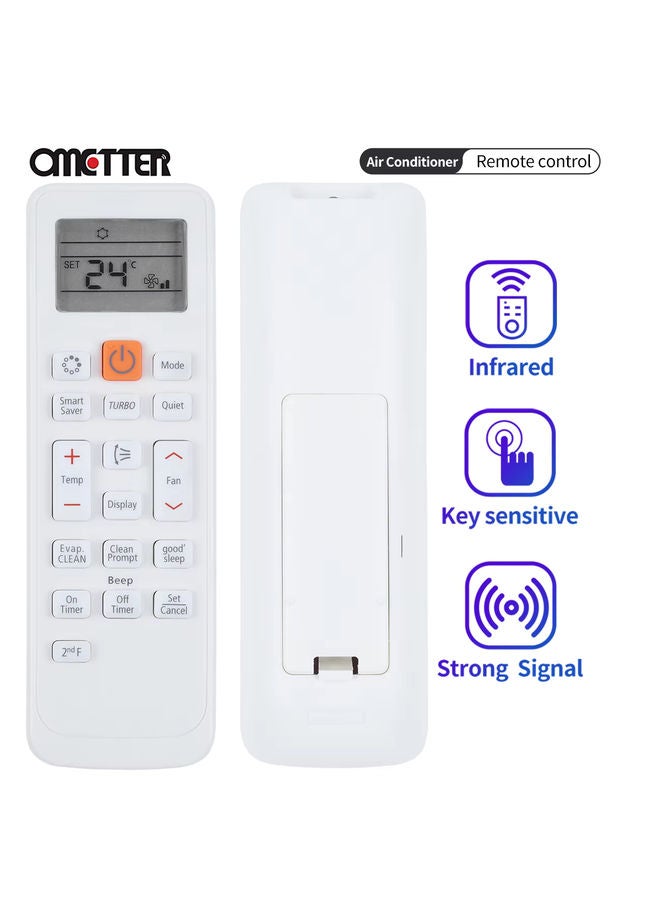 OMETTER 1Pc Air Conditioner Remote Control for Samsung English Air Conditioning Remote Control DB63-02827A Replacement Remote - Image 1