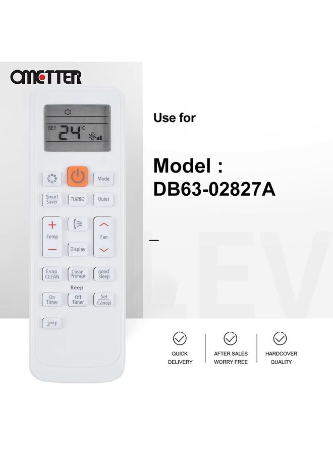 OMETTER 1Pc Air Conditioner Remote Control for Samsung English Air Conditioning Remote Control DB63-02827A Replacement Remote - Image 2
