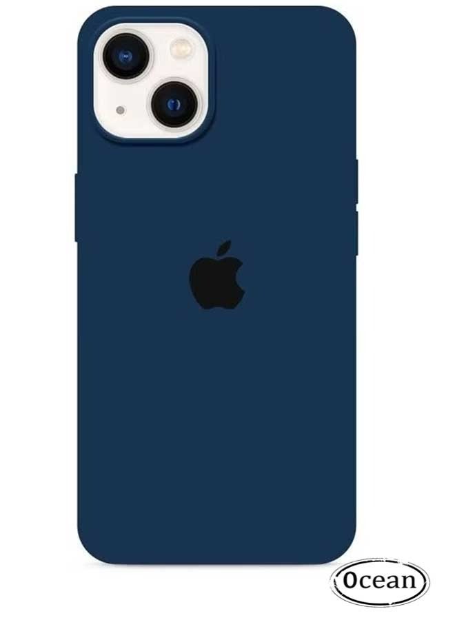 Ocean iPhone 15 Mobile Case Cover, Soft Liquid Silicone Protection Anti-Scratch Shockproof Accessories Slim Protective Back Cover with Microfiber Lining, for iPhone 15 Case (Dark Blue) - Image 1