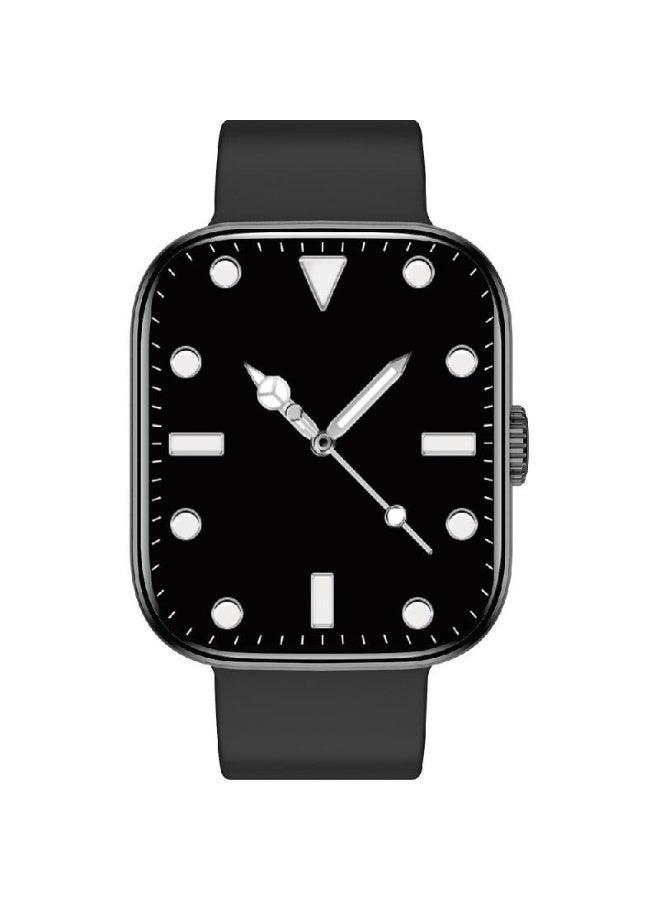 Alps 4 Smartwatch with Black Silicon Strap Bluetooth Fitness Tracker with Heart Rate Monitor Sleep Tracking Waterproof Watch for Android and iOS