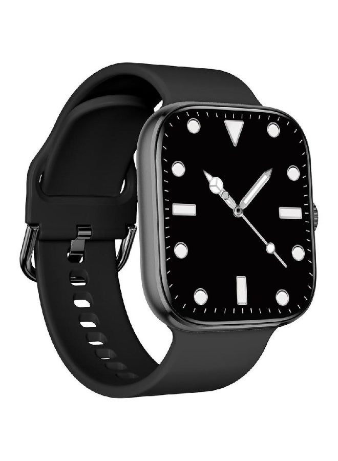 Alps 4 Smartwatch with Black Silicon Strap Bluetooth Fitness Tracker with Heart Rate Monitor Sleep Tracking Waterproof Watch for Android and iOS