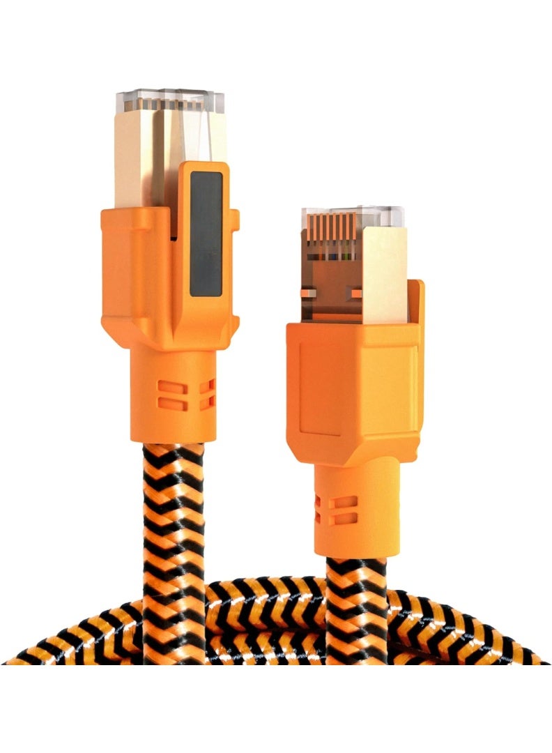 M.A&F's CAT8 Network Cable 2M FULL COPPER Ethernet Cable High-Speed 40Gbps 2000MHz RJ45 Braided and Shielded Ethernet Cable Compatible with Ethernet Switches PS5 PC Router TV Xbox (2M) - Image 1