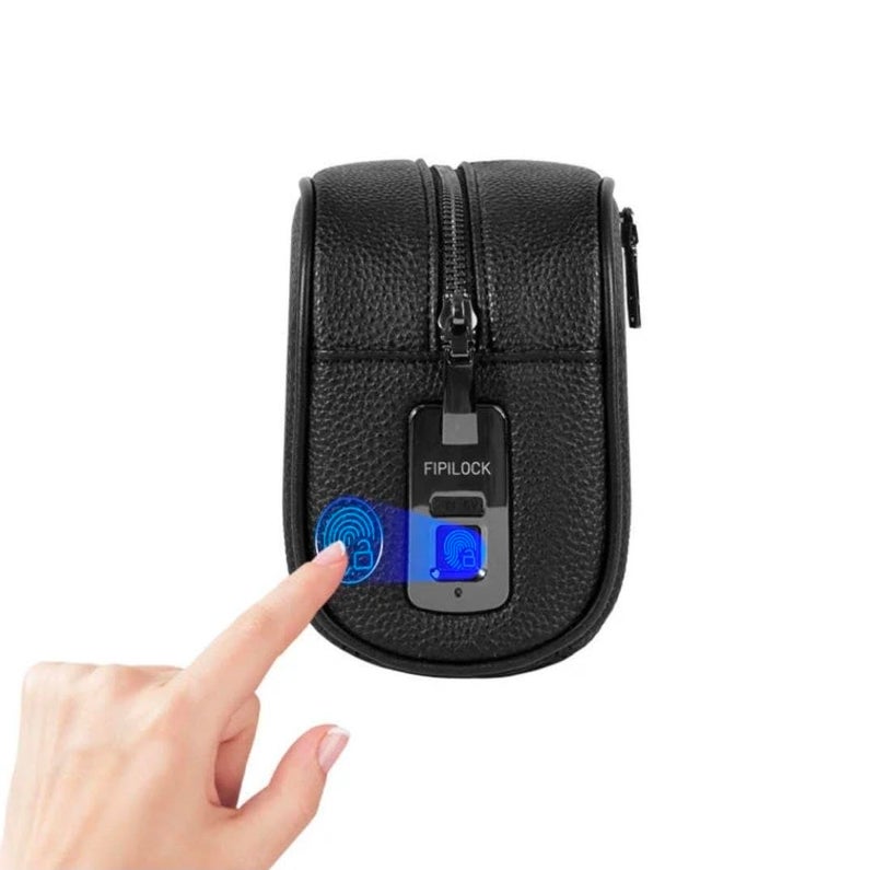 Unisex Smart Fingerprint Lock Hand bag with Anti-Theft Technology - 3-Zipper Security, 10-Fingerprint Capacity, Handle & Golden-Tone Hardware, Compatible with Smartphones/Tablets/Laptops - Image 4