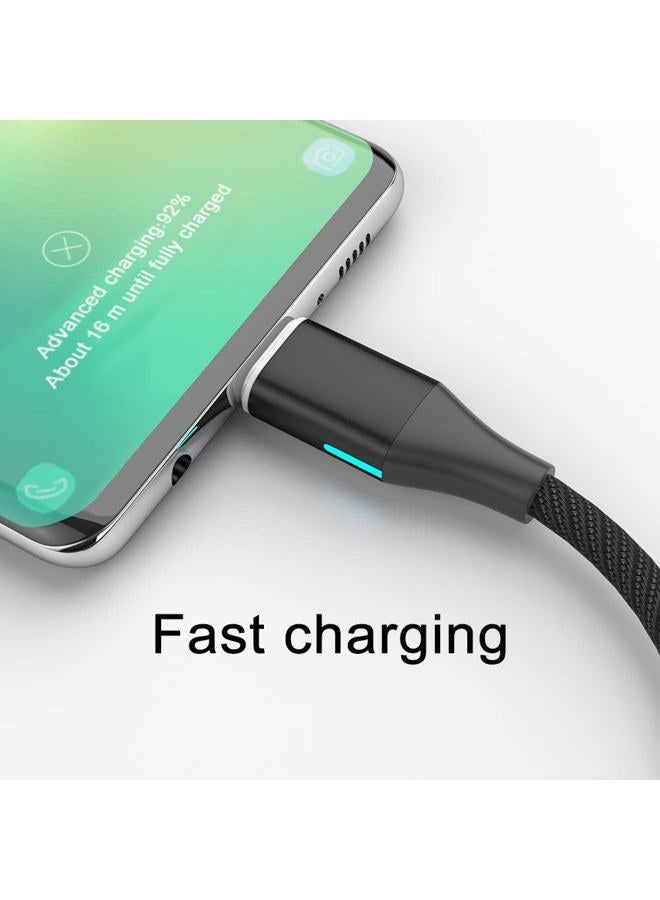 NetDot Gen10 USB-C Nylon Braided Magnetic Fast Charging Cable with Side LED Compatible with Type-c Device Connector 10TCtip - Image 3
