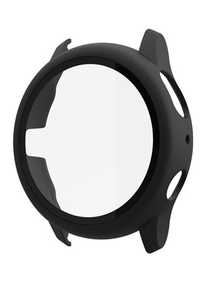 NIBEMINENT PC Protective Case with Tempered Glass Film For Samsung Galaxy Watch Active 2 44mm Black - Image 1