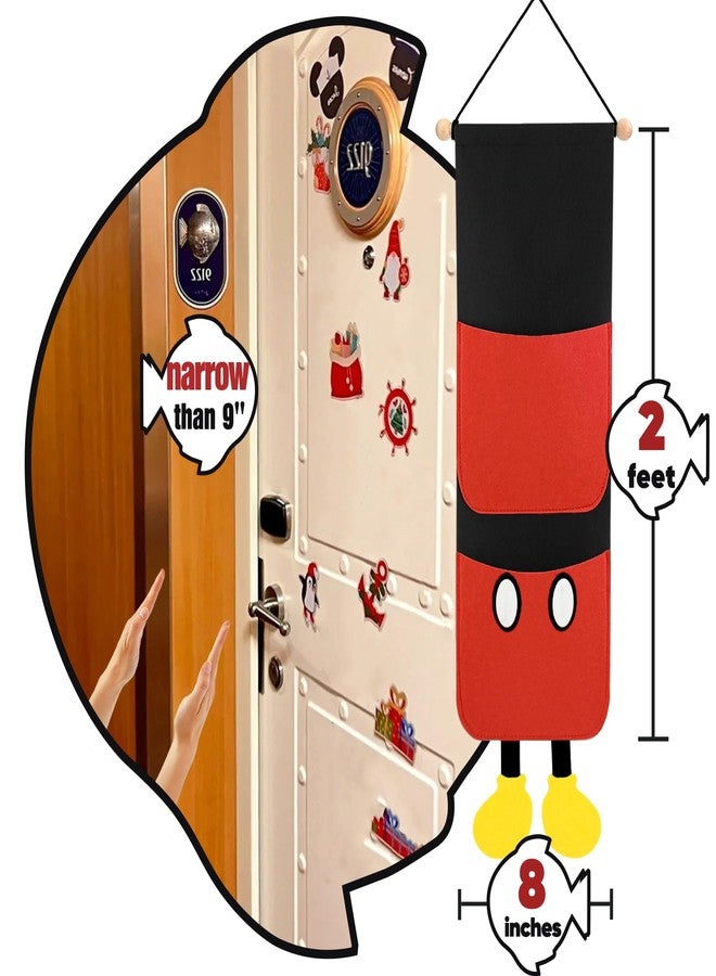 RUNROLE Felt Fish Extender Hanger for Disney Cruise Line - 8 Inch Width, 2 Deep Pockets, Fitted DCL Door Wall Area, HTV Friendly, Easily Customize, 2026&2027 FE for Gift Exchanges and Pixie Dust - Image 2