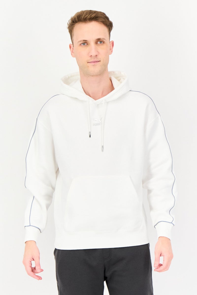 PUMA Men Relaxed Fit Long Sleeves Outdoor Hoodie, White - Image 1