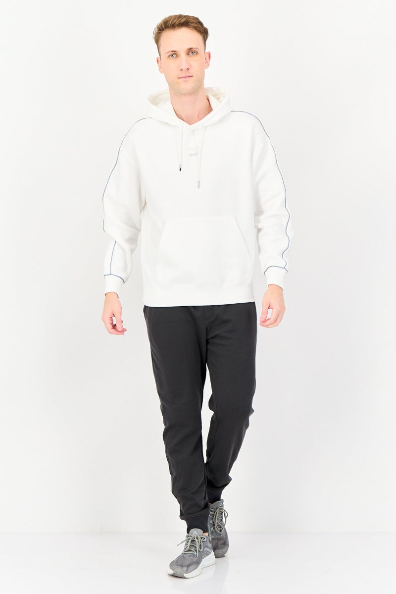 PUMA Men Relaxed Fit Long Sleeves Outdoor Hoodie, White - Image 4