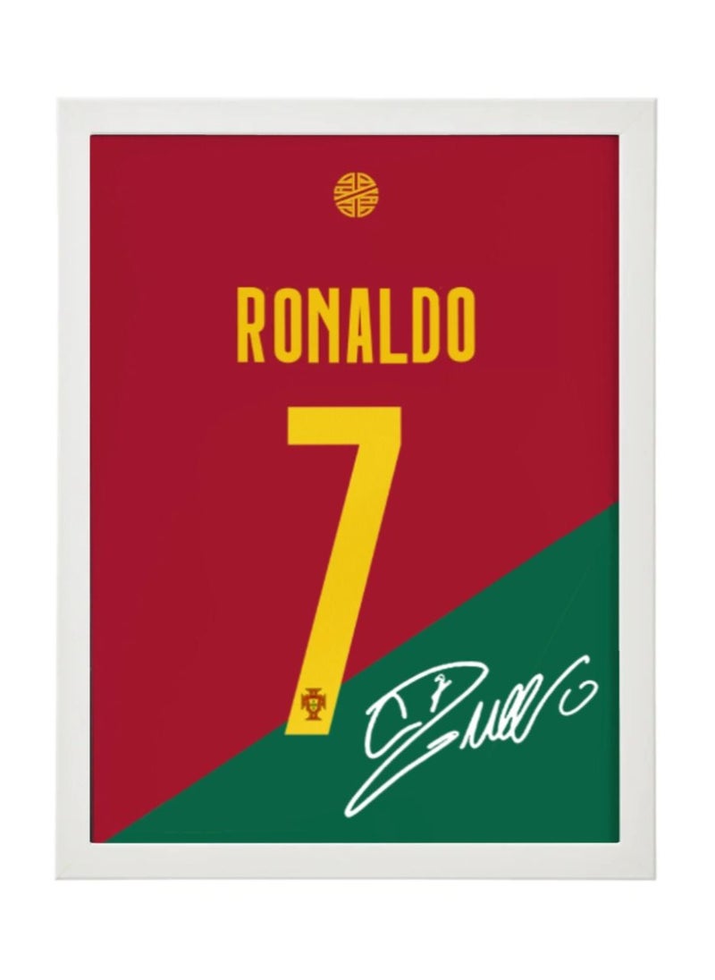 Boomah Accessories - Set of 3, Messi, Ronaldo and Neymar Autographed Jersey Poster with Frame 30x40cm - Image 1