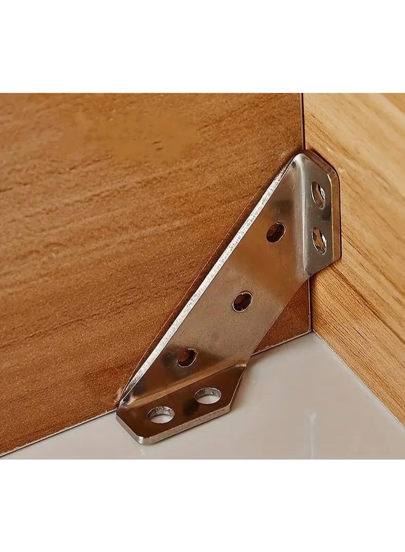 حامل زاوية بسعة 10 قطعة، موصل زاوية للخشب، حوامل زاوية قوية للخزانة، الخزانة، الكرسي L ANGLE - Image 2