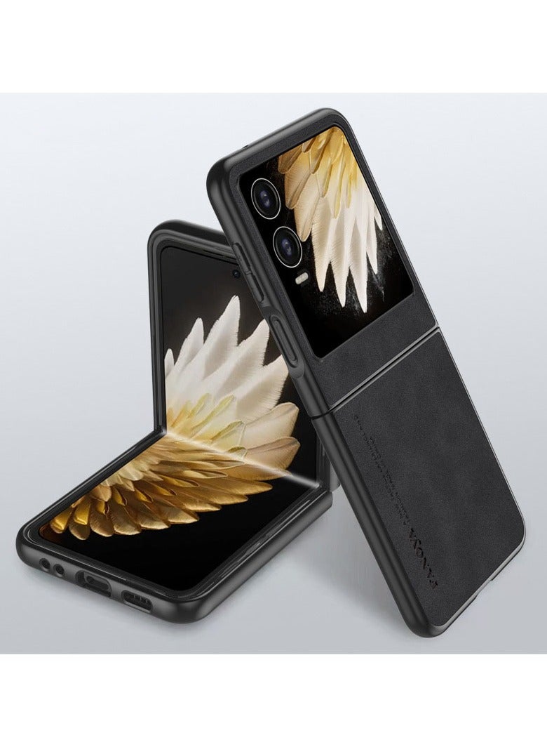 عام غطاء متوافق مع تكنو فانتوم في فليب 2 5G - جلد PU فاخر بنسيج سيليكون واقي، غلاف حماية متين