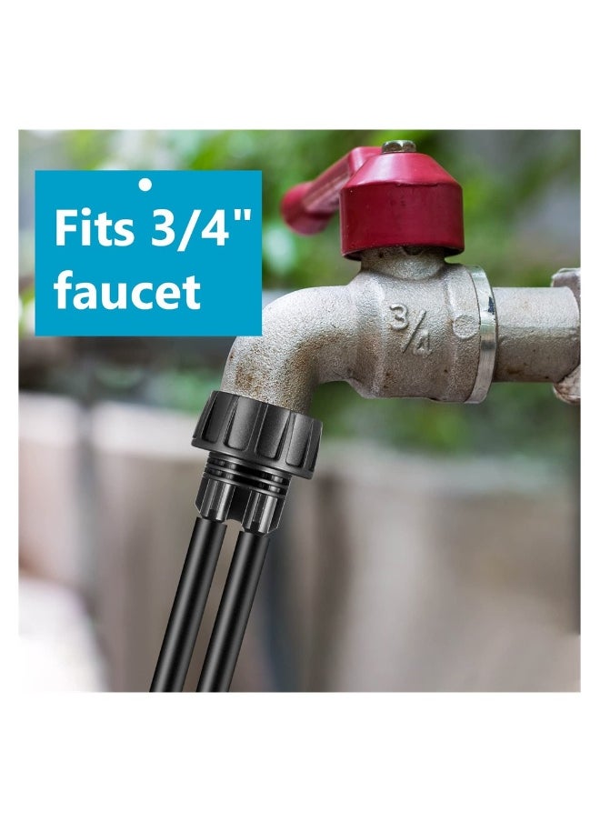 Generic - 12 Pcs 1/4 Inch Drip Irrigation Hose Connectors to 3/4 Inch Garden Faucet Adapter Drip Irrigation System Convert 3/4 to 1/4 Drip Hose Fittings with 12 Washers for Garden Irrigation - Image 1