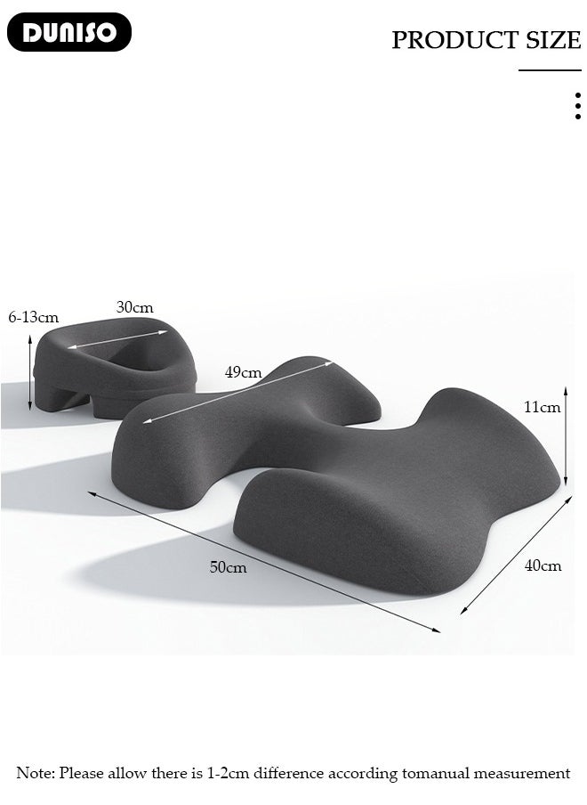 DUNISO - Face Down Pillow with T-Shaped Chest Pillow for Sleeping, Ergonomic Pillow for Neck Pain Relief, Office Nap Pillow, After Eye Surgery Breathe Easy Face Down Pillow Best for Prone Face-Down Resting, Home Massage Pillow for Spa Salon Travel - Image 1