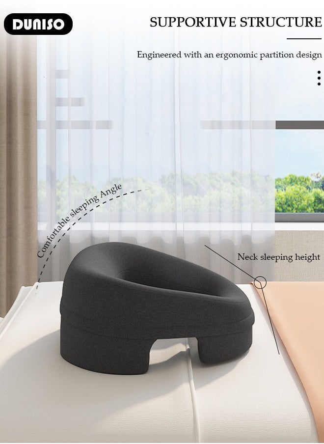 DUNISO - Face Down Pillow with T-Shaped Chest Pillow for Sleeping, Ergonomic Pillow for Neck Pain Relief, Office Nap Pillow, After Eye Surgery Breathe Easy Face Down Pillow Best for Prone Face-Down Resting, Home Massage Pillow for Spa Salon Travel - Image 1