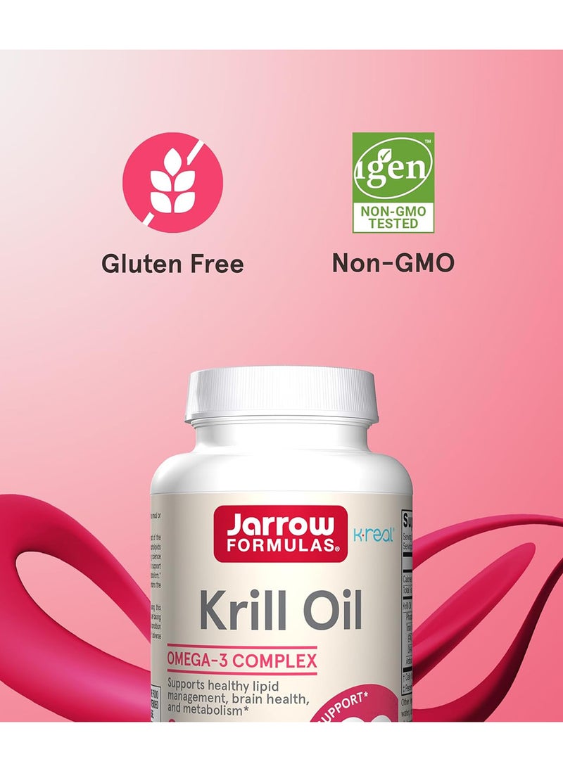 jarrow formulas - Krill Oil Phospholipid Omega3 Complex With Astaxanthin 120 Softgels 60 Servings Supports Lipid Management Metabolism Brain And Heart Health - Image 1