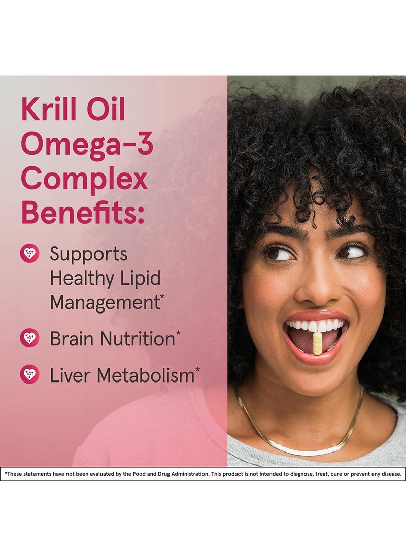 jarrow formulas - Krill Oil Phospholipid Omega3 Complex With Astaxanthin 120 Softgels 60 Servings Supports Lipid Management Metabolism Brain And Heart Health - Image 1
