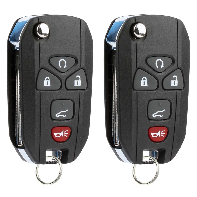 Usa Remote Replacement Fits Buick Chevrolet GMC Flip Key Fob Control 5btn 15913415 OUC60270 Set of 2