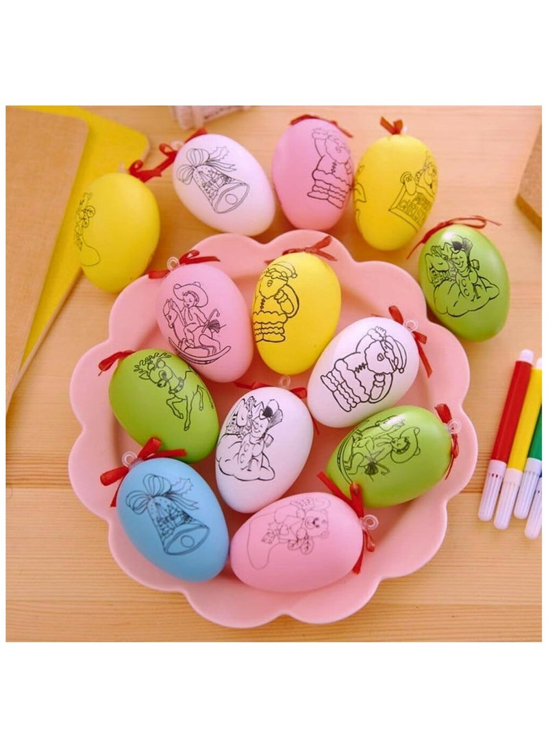 Easter Egg Painting Kit 12Pcs – DIY Color Your Own Easter Eggs for Kids | Easter Basket Fillers | Party Favors & Return Gifts for Birthday | Mini Toys Goodie Bag Fillers - view 2