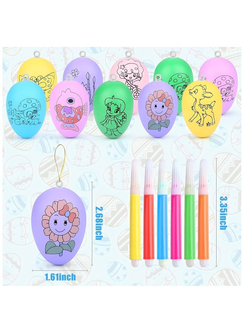 Easter Egg Painting Kit 12Pcs – DIY Color Your Own Easter Eggs for Kids | Easter Basket Fillers | Party Favors & Return Gifts for Birthday | Mini Toys Goodie Bag Fillers - view 3